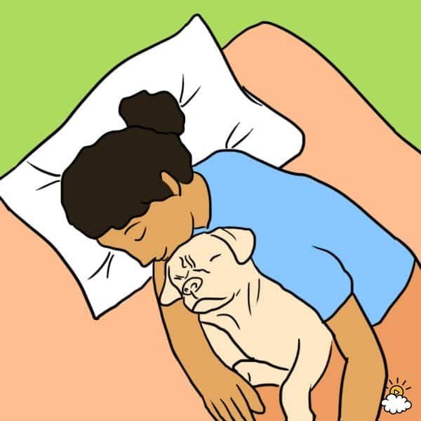 health benefits sleeping with dog