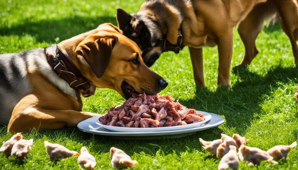 Feeding gizzards to dogs