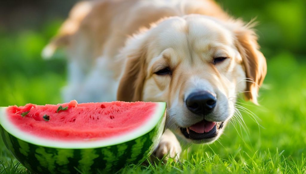 dog eating a natural fruit snack