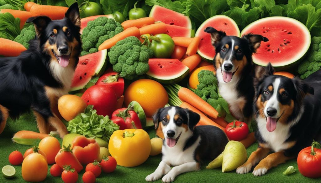 dogs and healthy food