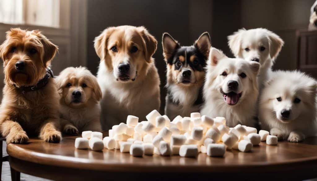 dogs and marshmallow consumption