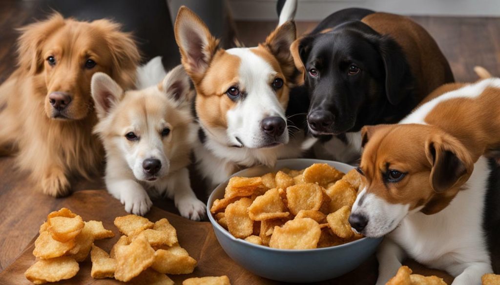 dogs and pork rinds