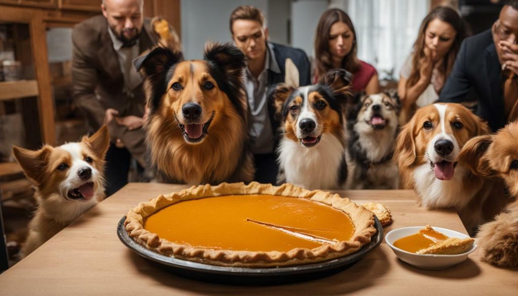 dogs and pumpkin pie