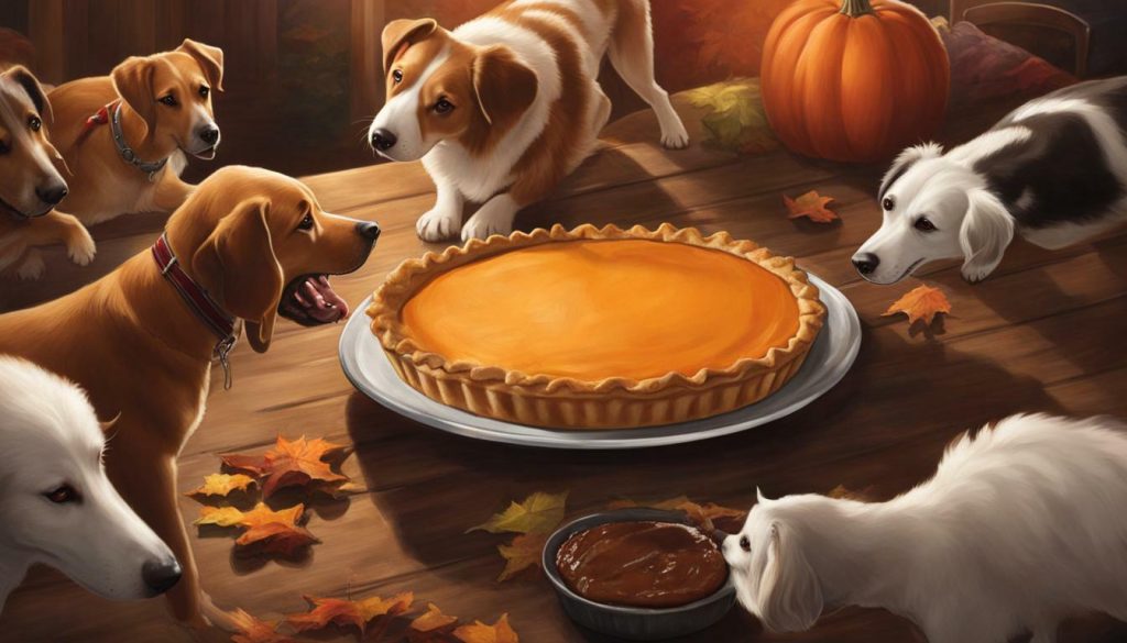 dogs and pumpkin pie
