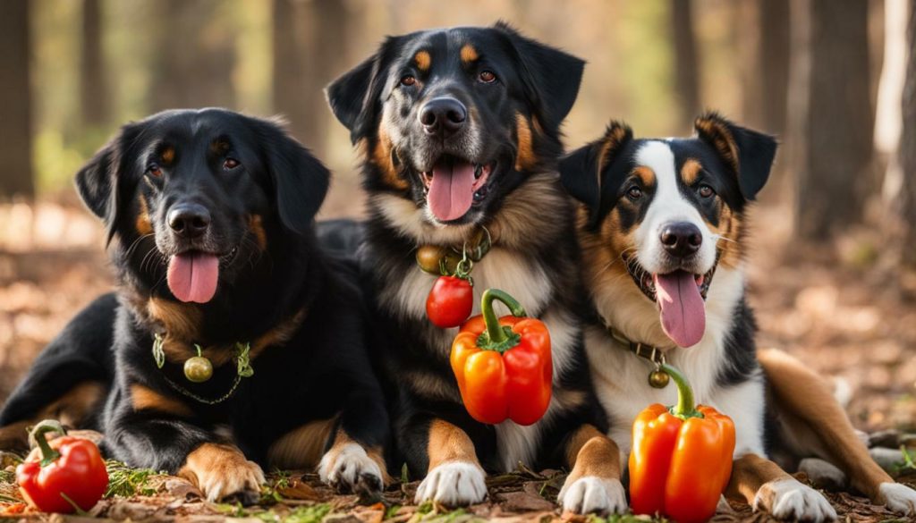 dogs consuming bell peppers