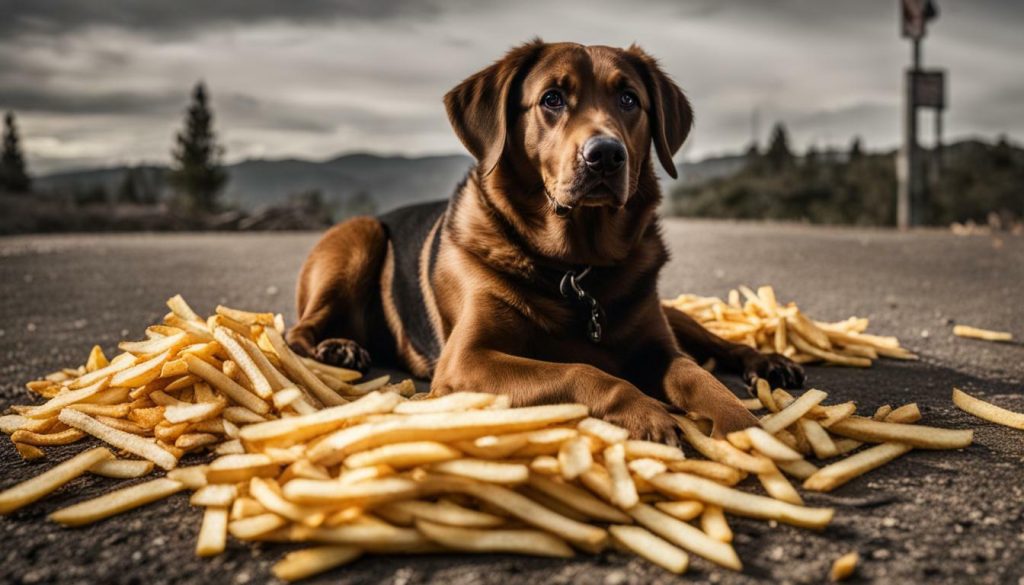 risks of feeding dogs fries