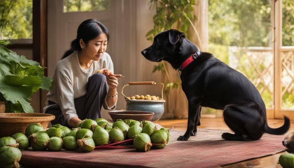 water chestnuts and dogs