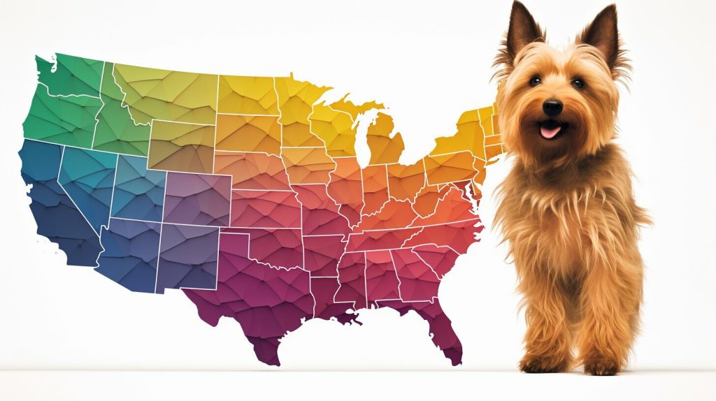 Australian Terrier Price by US State