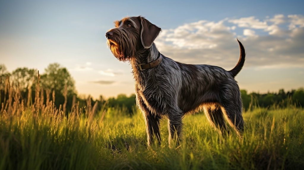 Wirehaired Pointing Griffon hunting