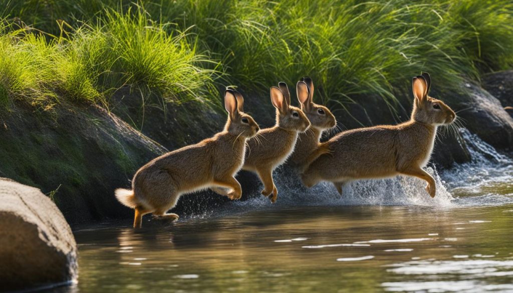 can wild rabbits swim