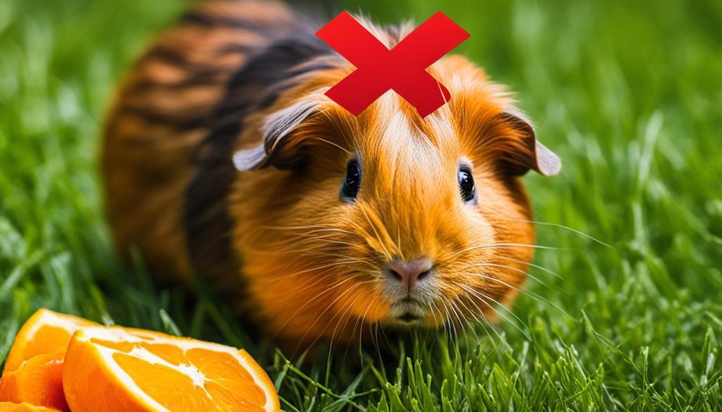 caution with oranges and guinea pigs