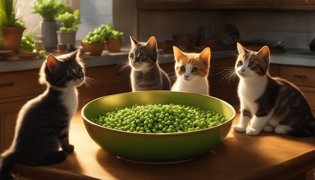 feeding peas to cats