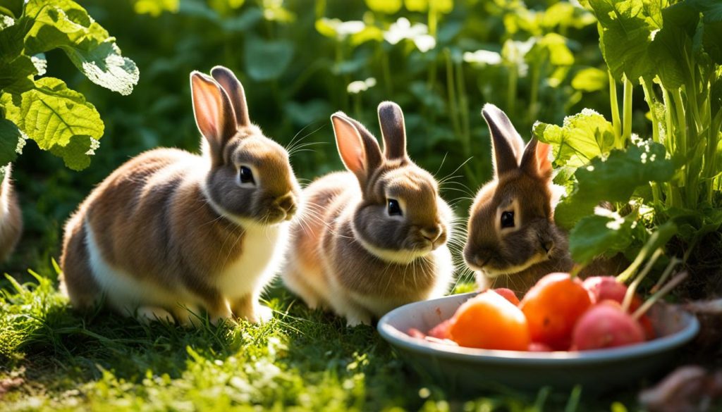 feeding radishes to rabbits
