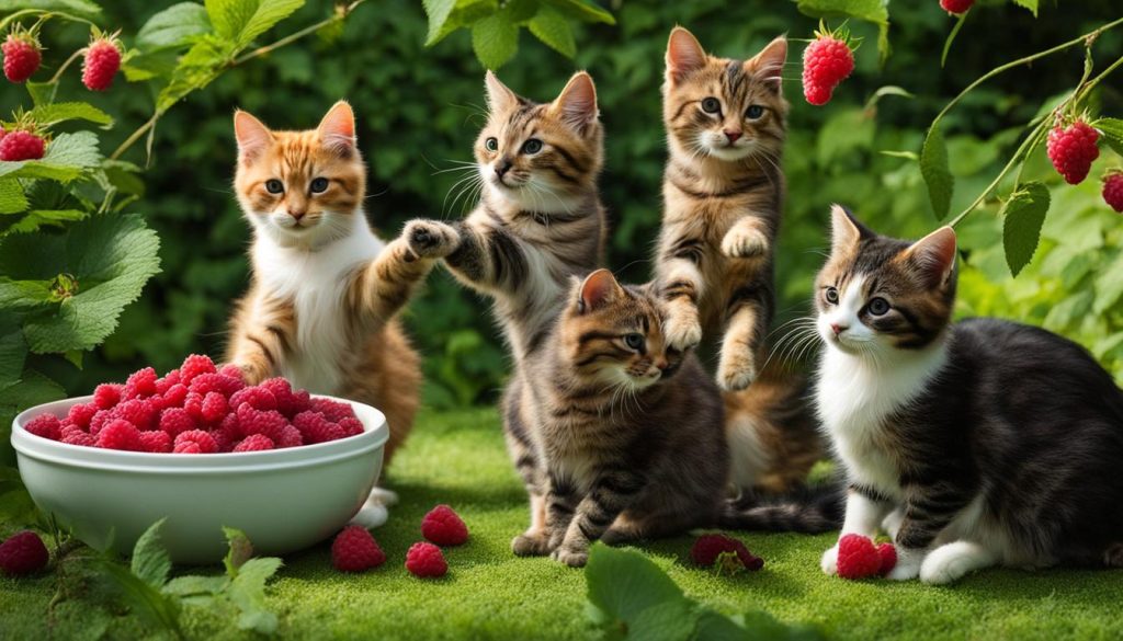feeding raspberries to cats