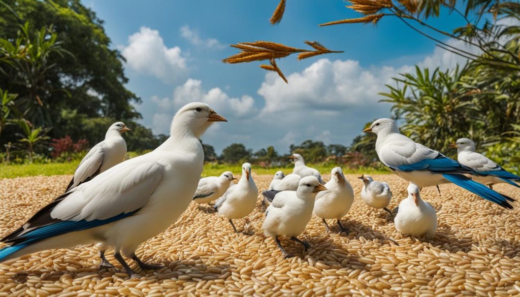 is rice harmful for birds