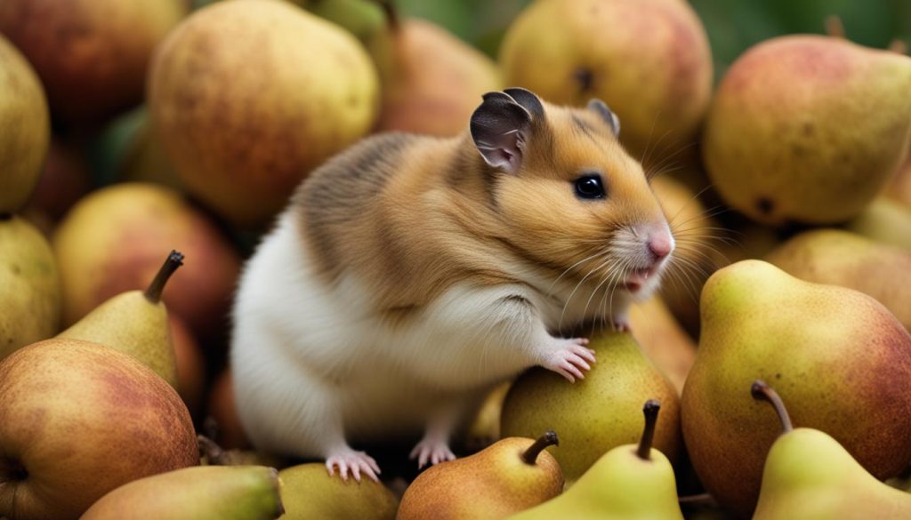 moderation in feeding pears to hamsters