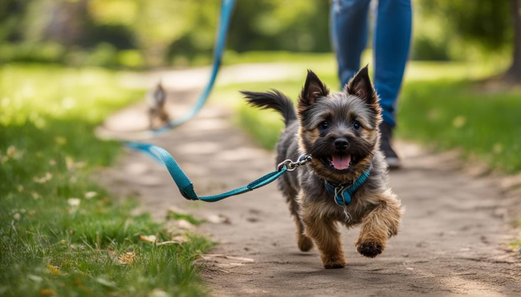 Cairn Terrier leash training