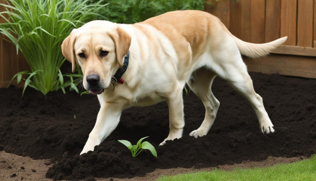 Labrador Retriever digging problem