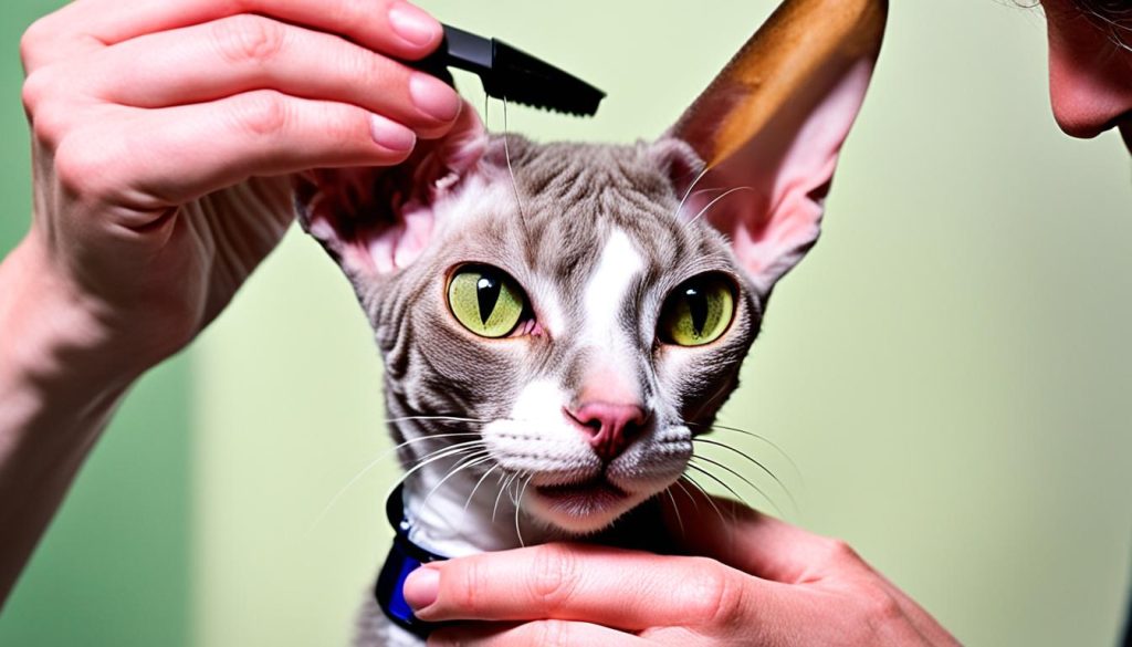 Cornish Rex cat grooming