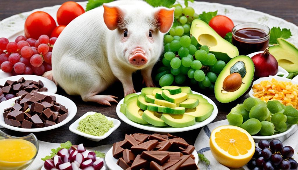 Foods harmful to mini pigs