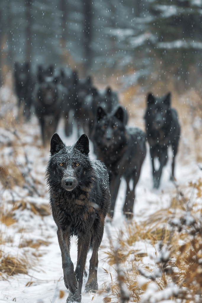 Migration Habits of Black Wolves