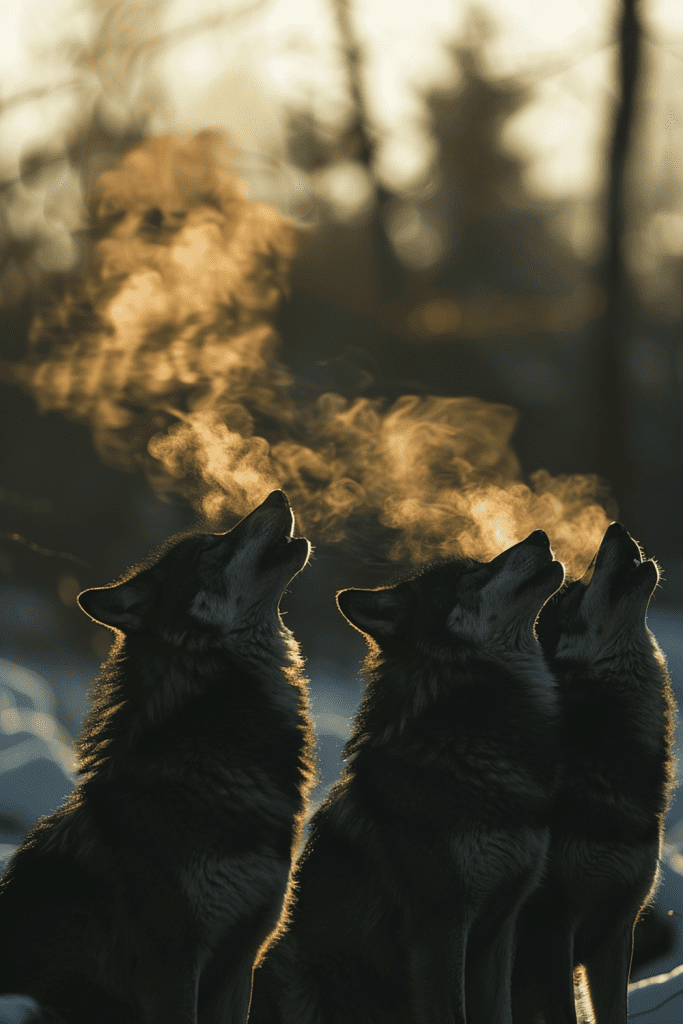 Social Behaviors of Black Wolves