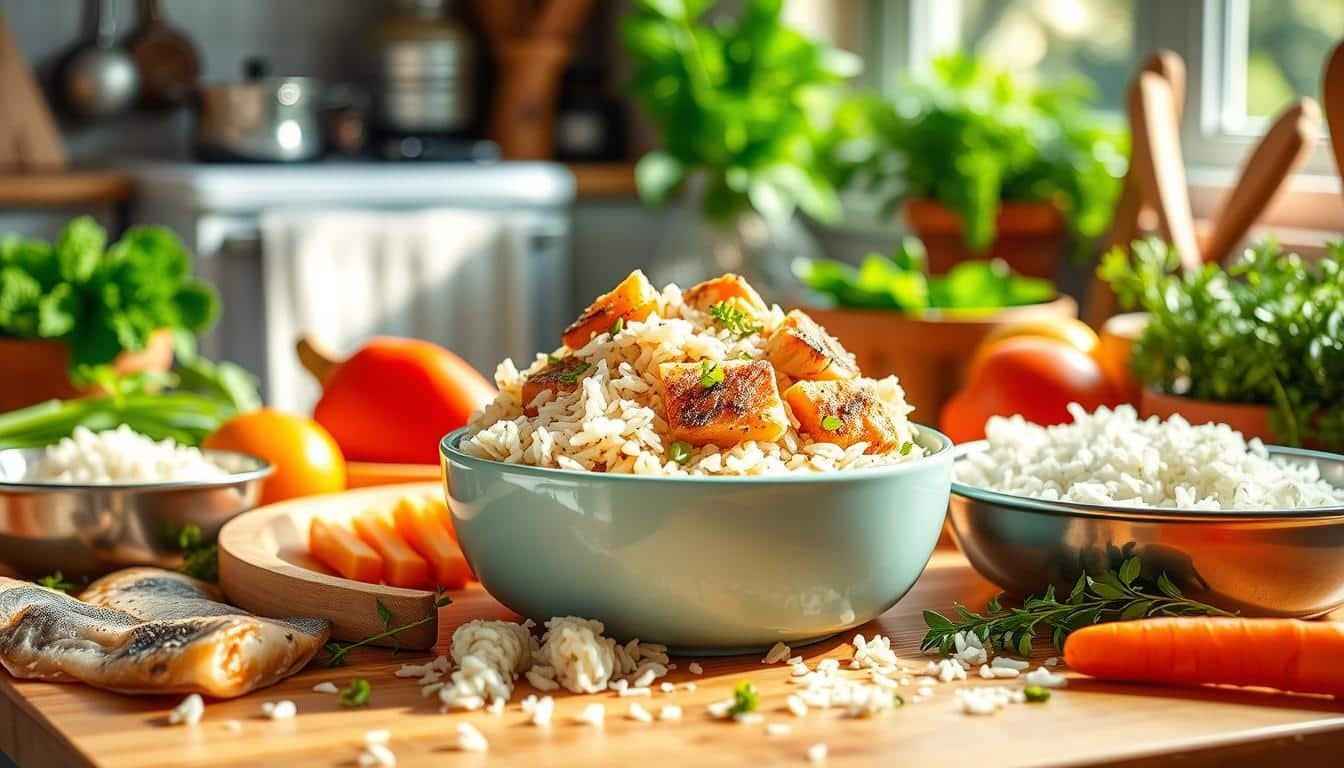 Homemade Fish And Rice Delight Dog Food Recipe