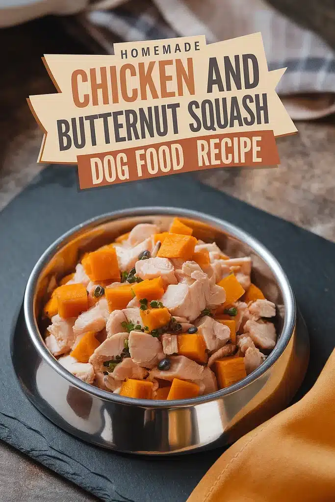 View of Homemade Chicken & Butternut Squash Dog Food Recipe