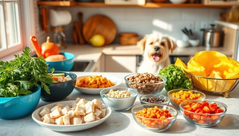 View of Homemade Turkey & Sweet Potato Dog Food Delight
